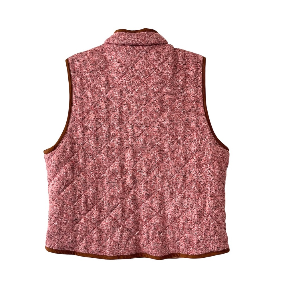 Simply Southern Pink Fabric Quilted Sherpa Lined UltraSuede Trim Women’s Vest XL - Picture 2 of 4